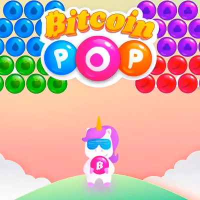 Bitcoin Pop gameplay — bubble shooter game